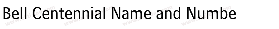Bell Centennial Name and Number BT字体转换